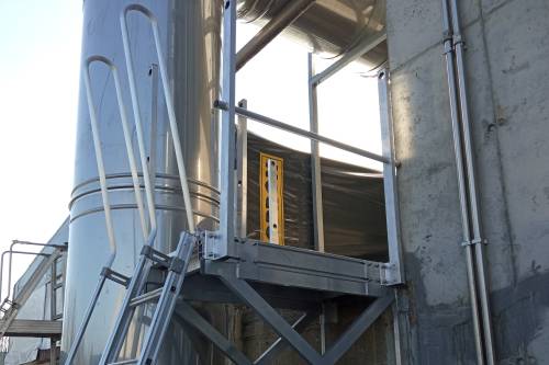 Ladders with handrails