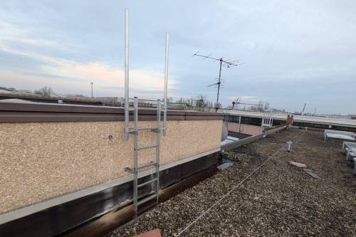 Ladders with handrails